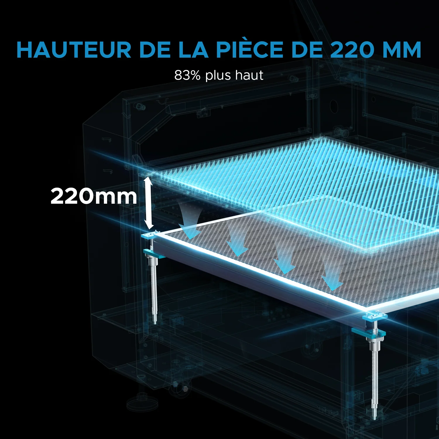 100W Graveur et découpeur laser CO2 avec 1000x600mm Zone de Travail, Autofocus |  Pronto-45 - Image 11