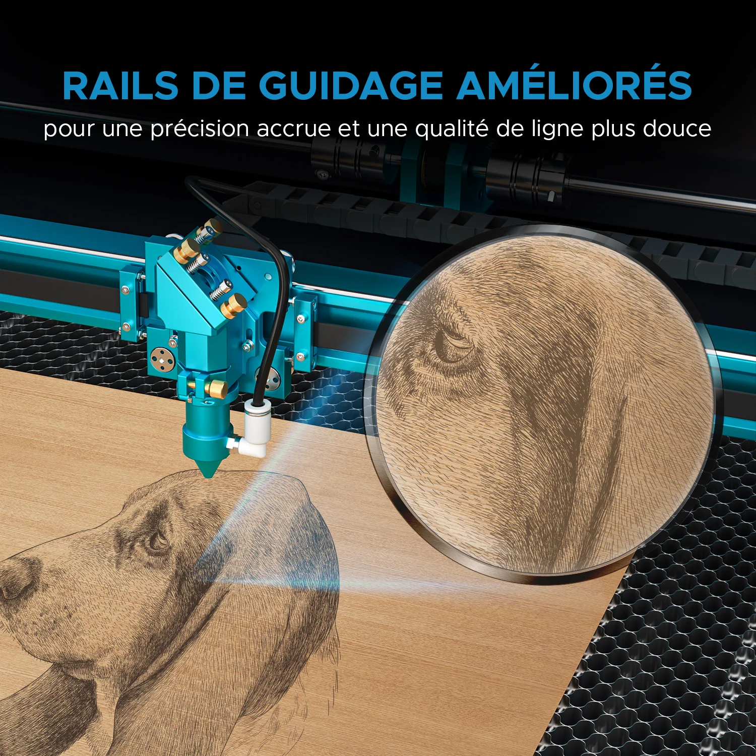 130W Graveur et découpeur laser CO2 avec 1300x900mm Zone de Travail, Autofocus |  Pronto-60 - Image 10