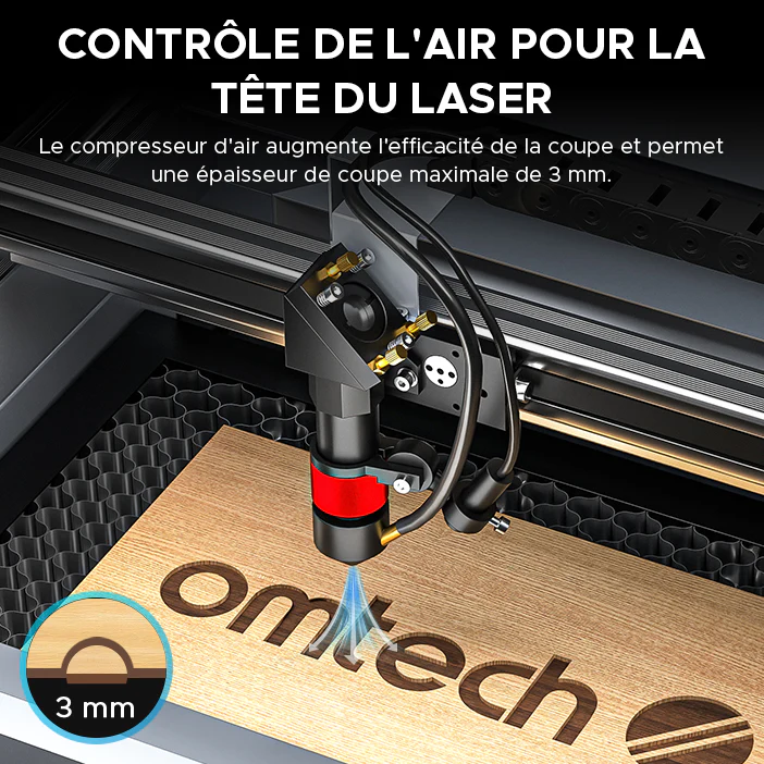 40W Graveur Laser portable & Découpe laser avec surface de gravure de 300x200mm | K40 Plus - Image 11