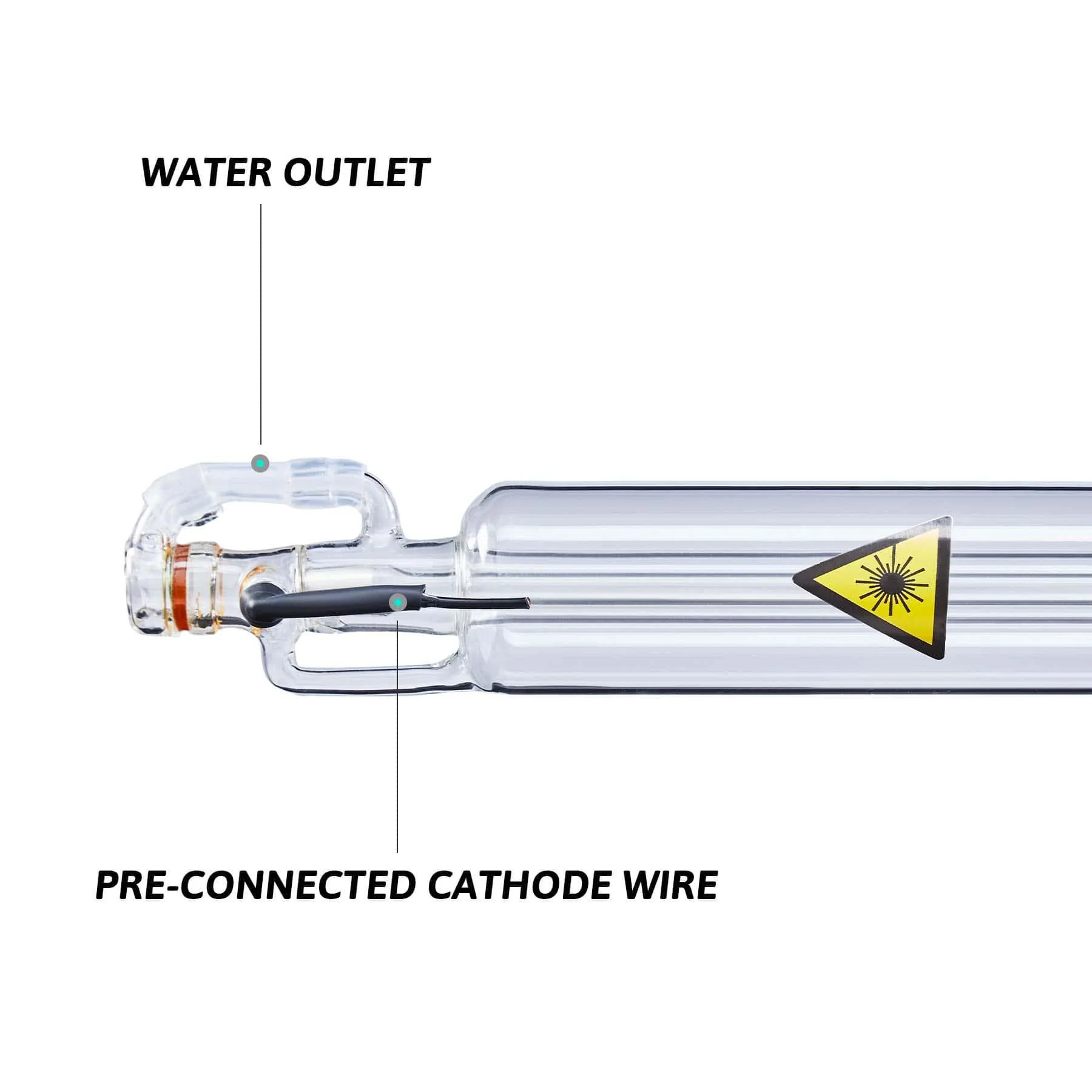 50W Tube Laser CO2 pour Machine de Gravure et de Découpe Laser - Image 6