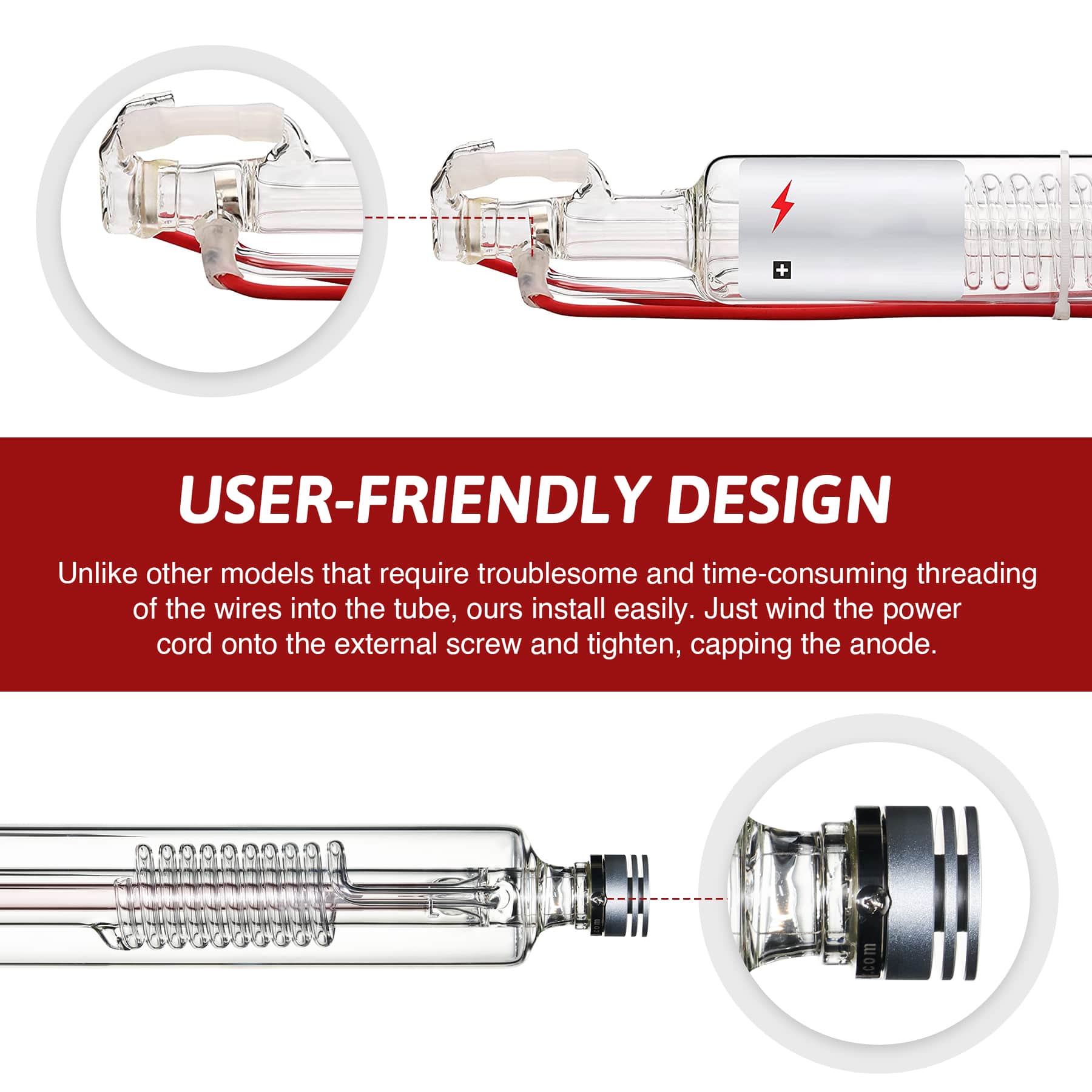 90W YL H2 Tube Laser CO2 pour les machines de gravure de haute puissance - Image 4