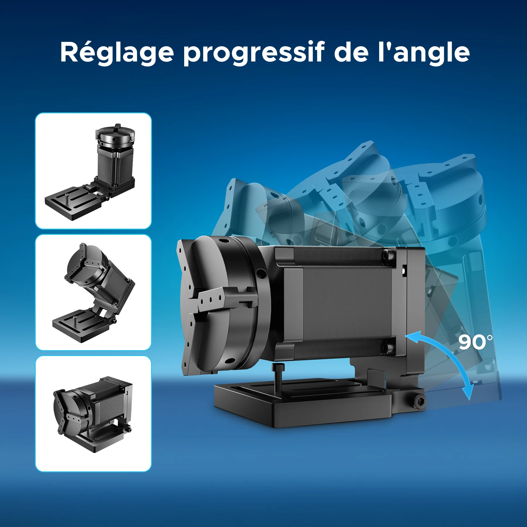 Axe rotatif de 70 mm pour graveur laser à fibre (POUR TOUTES LES MACHINES À FIBRE) - Image 5
