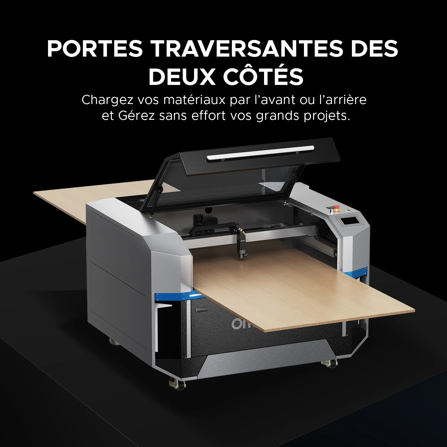 80W/100W Industrielle graveur et découpeur laser CO2 avec vitesse de gravure de 1200 mm/s et refroidisseur d'eau intégré | Pro 2440 - Image 9