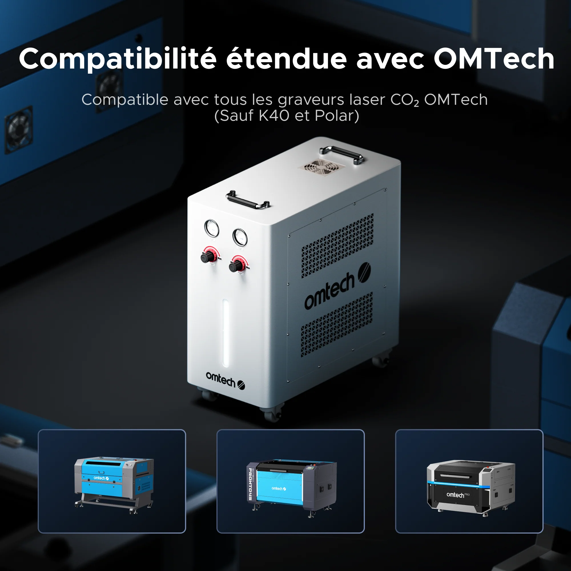 OMTech Module de voie aérienne à pression haute-basse intelligente pour graveurs et découpeurs laser CO2 - Image 12
