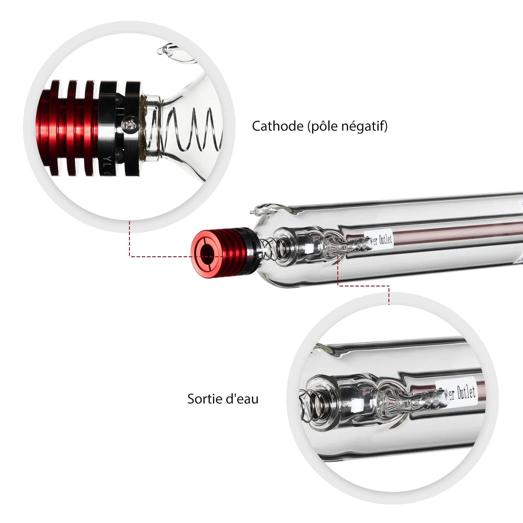 100W YL H4 Tube Laser CO2 pour les Graveurs Laser de Haute Puissance - Image 5